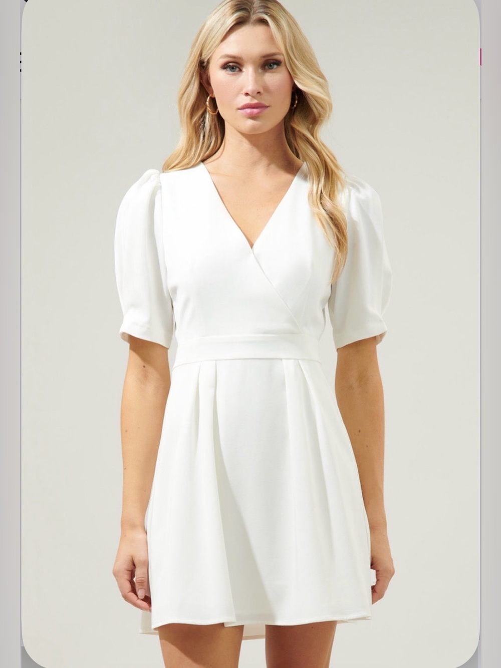 NEW SUGARLIPS go getter surplice mini dress in white Size Medium